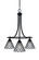 Paramount Three Light Chandelier in Matte Black (200|3413-MB-9185)