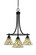 Paramount Three Light Chandelier in Matte Black (200|3413-MB-9115)