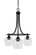 Paramount Three Light Chandelier in Matte Black (200|3413-MB-4810)