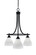Paramount Three Light Chandelier in Matte Black (200|3413-MB-4761)