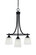 Paramount Three Light Chandelier in Matte Black (200|3413-MB-460)