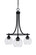 Paramount Three Light Chandelier in Matte Black (200|3413-MB-4100)