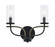 Monterey Two Light Bathroom Lighting in Matte Black & Painted Distressed Wood-look (200|2912-MBDW-800)