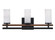 Belmont Three Light Bathroom Lighting in Matte Black & Painted Wood-look (200|2713-MBWG-811)