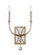 Marielle Two Light Wall Sconce in Antique Gild (1|WB1920ADB)