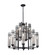 Ethan 12 Light Chandelier in Antique Forged Iron / Brushed Steel (1|F2629/8+4AF/BS)