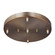 Multi-Port Canopy Five Light Cluster Canopy in Satin Brass (1|7449405-848)