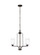 Franport Three Light Chandelier in Bronze (1|3128903-710)