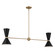 Phix Four Light Linear Chandelier in Champagne Bronze (12|52569CPZBK)