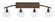 Bow Four Light Bath Bar in Bronze (200|174-BRZ-4100)