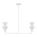 Cornet Two Light Linear Chandelier in Cast Plaster (454|LXC1092CPST)