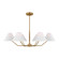 Burke Six Light Chandelier in Satin Brass (454|DJC1016SB)