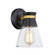 Kanata One Light Wall Sconce in Black & Brushed Brass (78|AC11801BB)