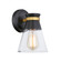 Treviso One Light Wall Sconce in Black & Brass (78|AC11801BB)