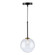 Aurelia One Light Pendant in Matte Black & Brass (78|AC11761VB)