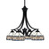 Zilo Four Light Chandelier in Matte Black (200|568-MB-9485)