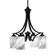 Zilo Four Light Chandelier in Matte Black (200|568-MB-3009)