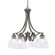 Zilo Four Light Chandelier in Graphite (200|568-GP-4760)