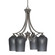Zilo Four Light Chandelier in Graphite (200|568-GP-4252)