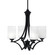 Zilo Four Light Chandelier in Matte Black (200|564-MB-310)