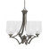Zilo Four Light Chandelier in Graphite (200|564-GP-4250)