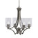 Zilo Four Light Chandelier in Graphite (200|564-GP-300)