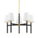 Banyan Five Light Chandelier in Aged Brass (428|H759805-AGB/SBK)