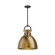 Waldo One Light Pendant in Matte Black/Aged Gold (452|PD411314MBAG)