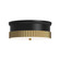 Rue Three Light Flush Mount in Matte Black/Brushed Gold (452|FM416114MBBG)