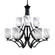 Zilo Nine Light Chandelier in Matte Black (200|569-MB-3009)