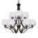 Zilo Nine Light Chandelier in Dark Granite (200|569-DG-4812)
