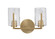 Atlas Two Light Bathroom Lighting in New Age Brass (200|4512-NAB-3002)