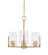 Atlas Three Light Chandelier in New Age Brass (200|4503-NAB-300)