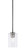 Atlas One Light Mini Pendant in Graphite (200|4501-GP-300)