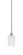 Paramount One Light Mini Pendant in Brushed Nickel (200|3401-BN-4250)