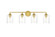 Mayson Four Light Bath Sconce in Brass and Clear (173|LD7315W33BRA)