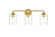 Mayson Three Light Bath Sconce in Brass and Clear (173|LD7315W23BRA)