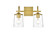 Avani Two Light Bath Sconce in Brass and Clear (173|LD7313W14BRA)