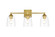 Gianni Three Light Bath Sconce in Brass and Clear (173|LD7307W24BRA)