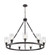 Ballston Nine Light Chandelier in Matte Black (405|840-BK-G804)