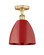 Edison One Light Semi-Flush Mount in Brushed Brass (405|616-1F-BB-MBD-9-RD)