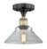 Edison One Light Semi-Flush Mount in Black Antique Brass (405|616-1F-BAB-G132)