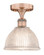 Edison One Light Flush Mount in Antique Copper (405|616-1F-AC-G422)