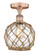 Edison One Light Semi-Flush Mount in Antique Copper (405|616-1F-AC-G122-8RB)