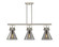 Downtown Urban Three Light Island Pendant in Satin Nickel (405|411-3I-SN-G411-10SM)