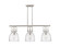 Downtown Urban Three Light Island Pendant in Matte Black (405|411-3I-BK-G412-10CL)