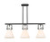 Downtown Urban Three Light Island Pendant in Matte Black (405|411-3I-BK-G411-10WH)