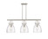 Downtown Urban Three Light Island Pendant in Satin Nickel (405|410-3I-SN-G412-10CL)