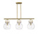 Downtown Urban Three Light Island Pendant in Brushed Brass (405|410-3I-BB-G410-10CL)