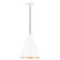 Dulce One Light Pendant in Shiny White with Polished Chrome (107|41492-69)